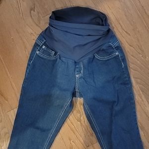 Indigo blue maternity skinny jeans